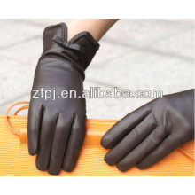 Fashion brown womens sexy Leather Gloves